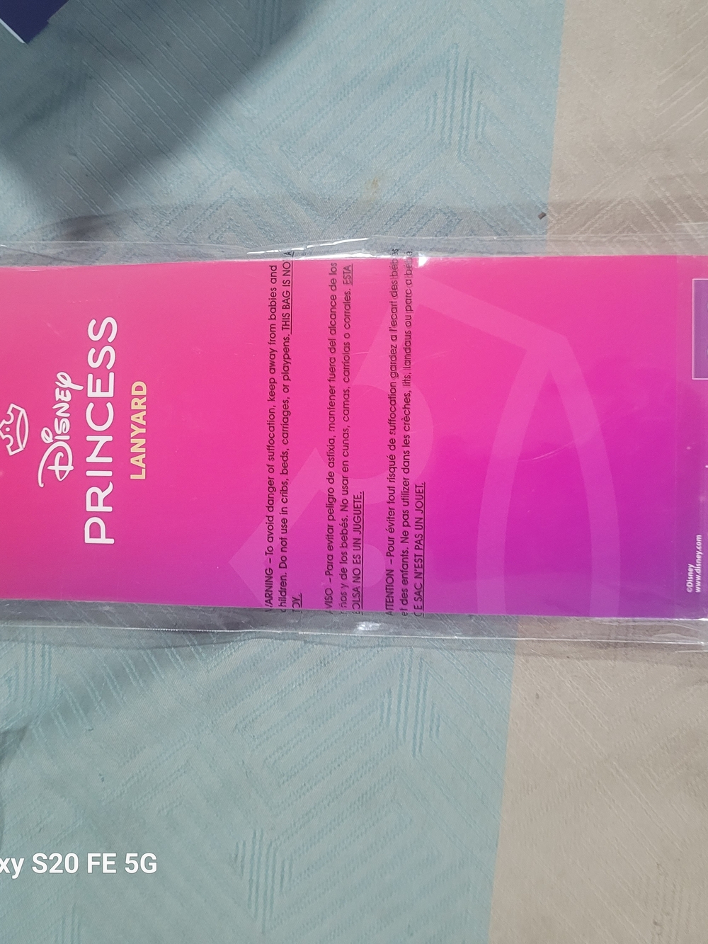Disney Princess Pink and Purple Lanyard with ID Badge Holder - Picture 2 of 2